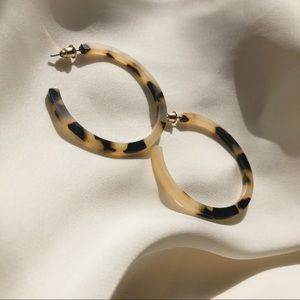 Leopard Pattern Hoop Earrings